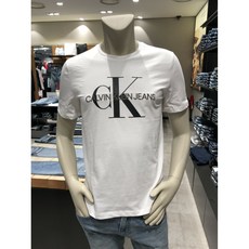 캘빈클라인 캘빈클라인진 남성 CK모노로고 오가닉코튼 넥 반팔 티셔츠 3컬러 (J318317)