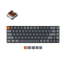 무선 기계식 블루투스 키보드 Keychron K7 E 울트라 슬림 로우 프로파일 광 스위치 Mac Windows 용 핫 스왑 가능 RGB 백라이트, CHINA_Brown Switch