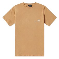아페쎄 아이템 로고 티셔츠 베이지 반팔 반팔티 COEOP-H26904-BAA
