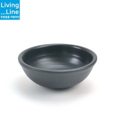 KT 다양한 사이즈 블랙 멜라민 비빔밥 그릇 원형 토기모양 볼 고급 비빔기 한정식 일식 그릇 면기 대접 우동기 냉모밀 예쁜 그릇 라멘 라면기 업소용 덮밥 죽그릇, 6600호-12.3cm