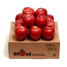 행복농원 문경사과(홍로) 2kg, 1박스, 2. 행복농원 중과 2kg(7~8과)