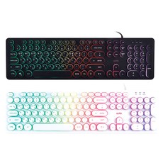 이쁜 레트로 클래식 맴브레인 키보드 KBD-56, 블랙