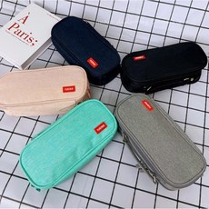 온나뷰 큰 수납 봉제 필통 고등학생 필통 중학생 필통, 민트