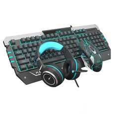 104키 RGB 백라이트 유선 저소음 게이밍 기계식 촉감 키보드 + 마우스세트 MG89 핑크화이트, 키보드+마우스+이어폰, 아이스블루 블랙 RGB 에디션
