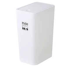 원터치 인테리어 휴지통 + DIY스티커 6p, 화이트, 1개