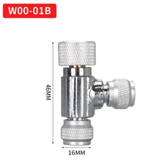 고압 이탄 세트 미니 co2 발생기 확산기 니들 밸브 레귤레이터 슈트 수족관 용, w00-01b-더블 헤드