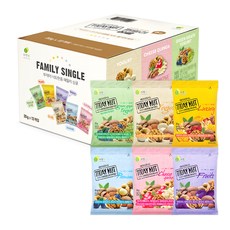 투데이넛 너트한줌 6종 세트, 240g, 1세트