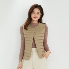 2021 여성 90융 여성 라운드 브이넥 경량원직 패딩 조끼 상품번호RWTYI789451-199_G