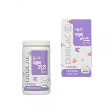 듀오락 데일리키즈 딸기맛 30일분 어린이유산균 60정 1통, 건강식품