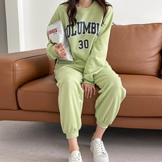 [리즈무드] 콜롬비아 기모 맨투맨 SET