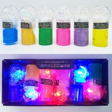 2000 쉐이크 LED 불빛슬라임 혼합 6종세트