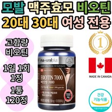 단백질 풍성한 머리 비오틴 성인 남녀 하루 한 번 비오틴 캐나다 직수입 식약처 인증