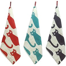 lapezzo 주방타올 3종 세트, 고양이, 1세트