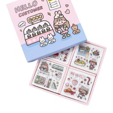 꾸꾸까까 다꾸 캐릭터 스티커팩 4종 x 25p 세트, 헬로스토어, 1세트