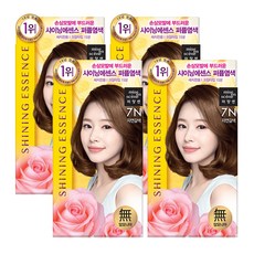 미쟝센 샤이닝 에센스 새치전용 염색제, 자연갈색, 4개