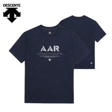 데상트 descente남녀공용 AAR 레터링 반팔 티셔츠 SM323VTS83_NVY