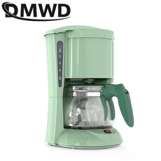 커피머신 커피머신기 전자동 가정용 업소용 원두커피머신기 커피메이커 dmwd 220v 차, 연한 초록색