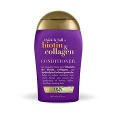 OGX Thick & Full + Biotin Collagen Conditioner 85g(3온스) 트라이얼 사이즈, Vanilla_3 Fl Oz (Pack of 1)