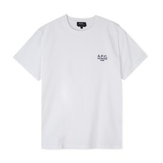 [아페쎄 APC] COEAV H26840 AAB WHITE RAYMOND 레이몬드 로고 남성 코튼 반팔티 화이트