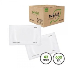 브랜드 없음 그린위생 미니무지 업소용 43g 물티슈, 600매, 1세트