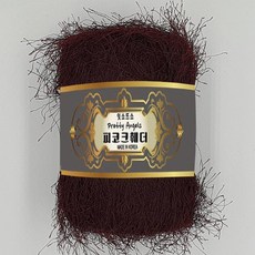 [정품][잇소뜨소] 국산 피코크훼더 공작깃털 팬시 뜨개실 1볼 50g(쉬프푸들 합사가능)/넥워머 머플러 백 의류 인테리어소품 엘리건트 팬시 화려한 외출, 17. 마룬와인 다크 피코크