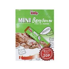 더캣츠 미니베로베로 20p 닭고기 고양이캔 고양이간식 고양이사료, 2개