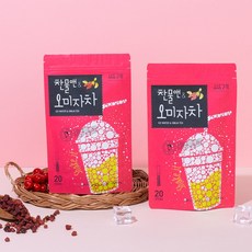 [쌍계명차 본사공식] 1+1 찬물앤 새콤달콤 오미자 (20스틱) 오미자 베이스에 히비스커스와 장미꽃잎을 블랜딩