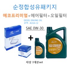 현대모비스 순정합성유패키지 올뉴카니발14(YP) 디젤 A9200 2F100 00640 판매7L, 에코프리미엄패키지