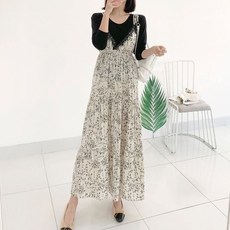 퍼니걸스 레이스 뷔스티에 롱 원피스_3028