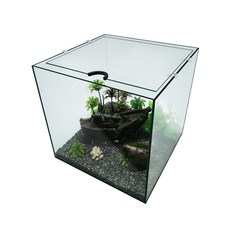 청룡아쿠아 20하이큐브 일반어항+라운드뚜껑 세트 20x20x25cm 5T