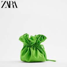 ZARA 자라 가방 여름 신작 여성용 녹색 적층 장식 직물 빔 입 6403010 030