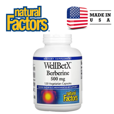 Natural Factors WellBetX 베르베린 500mg 베지 캡슐 120정