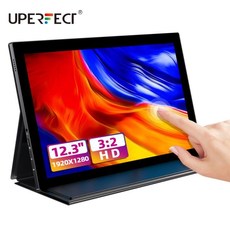 UPERFECT-터치 스크린 휴대용 모니터 1920 × 1080 FHD IPS 12.3 인치 디스플레이 모니터 라즈베리 파이, 03 미국 플러그