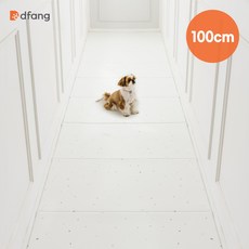 디팡 [폴딩 100x60cm] 1칸소형견용 펫플레이 강아지매트-테라조 화이트, 단품