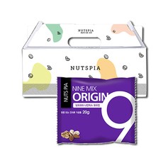넛츠피아 나인믹스 오리진 하루견과 선물세트, 20g, 25개입