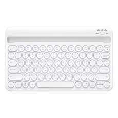 뉴플러스 유무선 엔틱 키보드, JTK206, 화이트