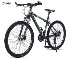 ZhiWei MTB 접이식 자전거 26인치 21단, 그린1