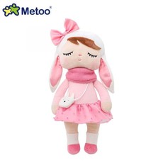 예쁜 인테리어 소품 장식 귀여운 동물 캐릭 봉제 인형 Metoo 토끼 고양이 숲 안젤라, 13 인치 (33cm), 긴 귀 토끼