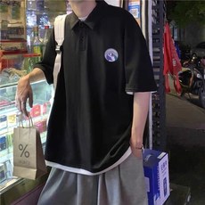 어리마켓 남녀공용 오버핏 레이어드 카라티