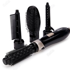 keka 에어 브러쉬 4in1 빗 드라이기 온도조절 이온케어 다용도 220V, 블랙