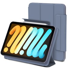 신지모루 마그네틱 폴리오 애플펜슬커버 아이패드 케이스, 라벤더 퍼플