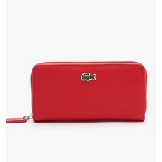 LACOSTE L.12.12 Concept plain petit pique zipped wallet 12 cards NF2900PO Red 883