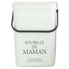 달팽이리빙 푸벨드마망 벽걸이 휴지통 10L, White, 1개