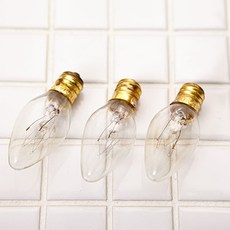 투명 미니 작은 고추전구 조명 5.5cm x 2cm 3개입