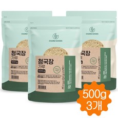청국장 가루 국산 콩 100% 대두 청국장균 발효 분말 500g, 3개