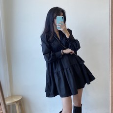 데일리 시크무드 헤이즈 볼륨 캉캉 미니원피스