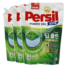 퍼실 딥클린 플러스 파워젤 일반용 리필 2.1Lx3개 세탁기 액상 액체 세탁세제, 2.1L, 3팩