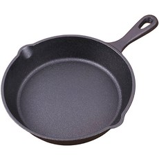 지아지 정품 통주물 무쇠 후라이팬, 8인치