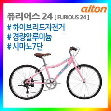 21년 알톤 하이브리드자전거 퓨리어스24 알루미늄 시마노7단, 베이지