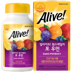 얼라이브 원스데일리 포우먼 멀티비타민 80정, 1개, 153.4g